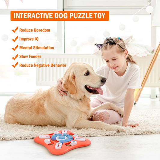 Dog Puzzle Toys for IQ Training & Mental Enrichment, Interactive Dog Toys for Large Medium Small Dogs,Dog Treat Puzzle Dispensin