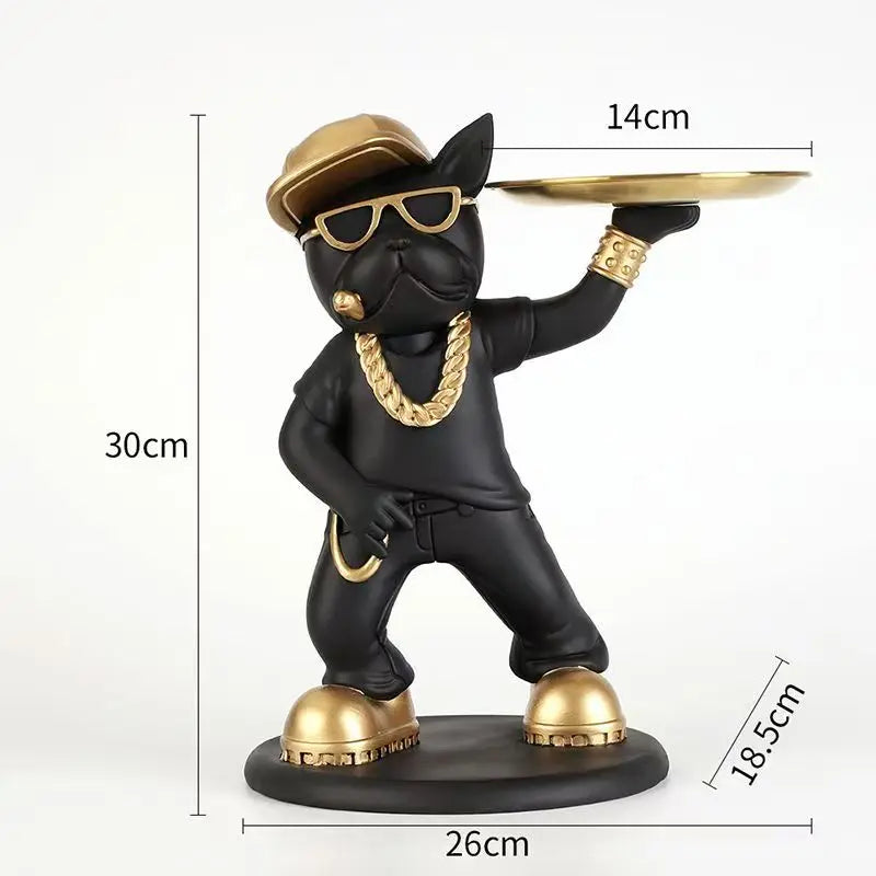 Resin Pirate Chef Statue Tray Remote Control Key Modern Entrance Holder For Candy Home Decor Art Dining Table Office Desk Decor