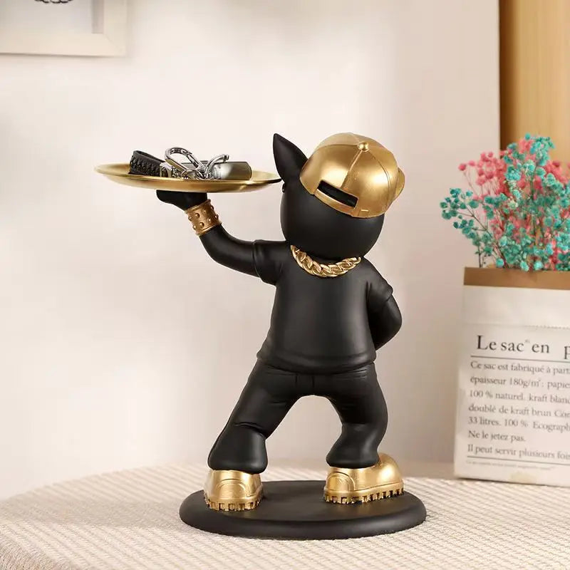 Resin Pirate Chef Statue Tray Remote Control Key Modern Entrance Holder For Candy Home Decor Art Dining Table Office Desk Decor
