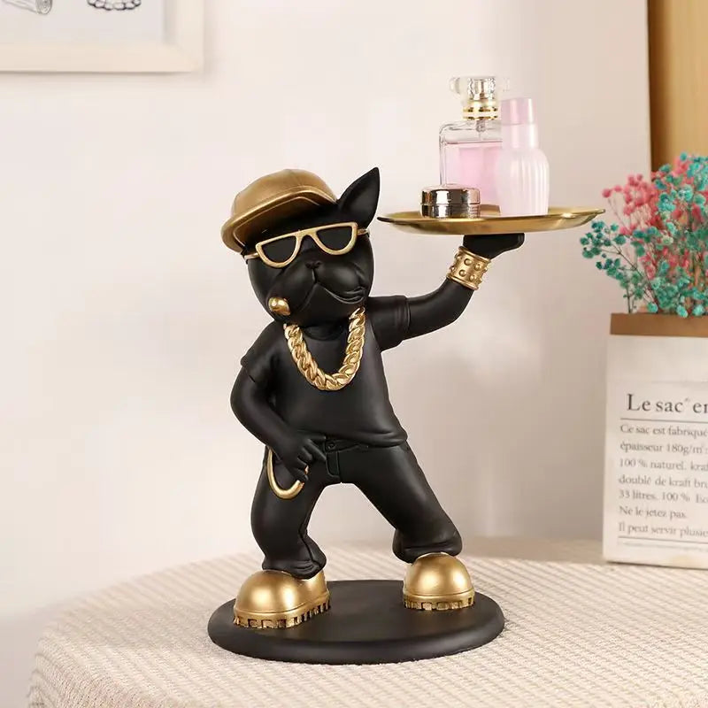 Resin Pirate Chef Statue Tray Remote Control Key Modern Entrance Holder For Candy Home Decor Art Dining Table Office Desk Decor